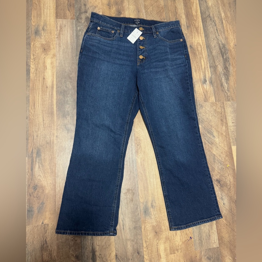 J.Crew Mid Rise Flare Crop Jeans NWT Size 30
